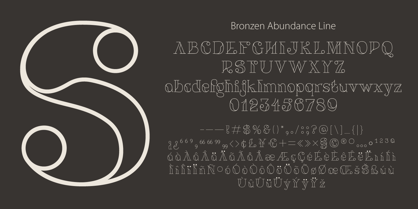 Example font Bronzen Abundance #6